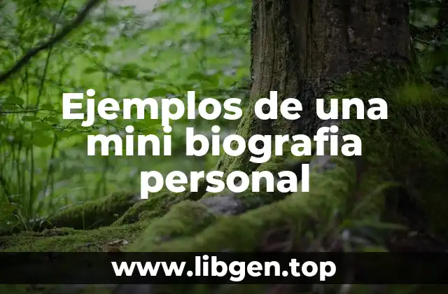 Ejemplos de una mini biografia personal