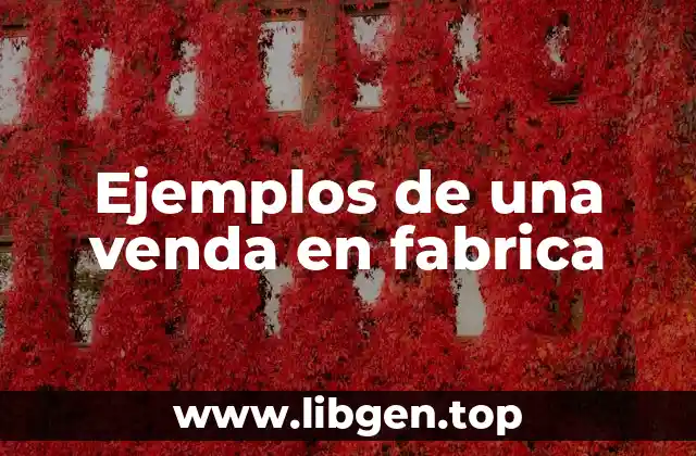 Ejemplos de una venda en fabrica