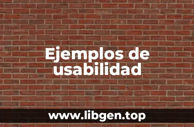 Ejemplos de usabilidad