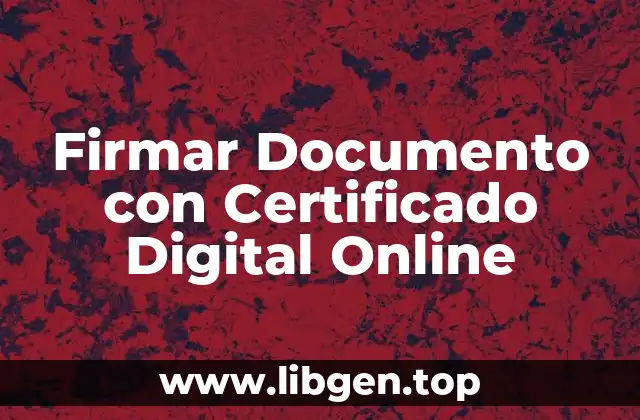 Firmar Documento con Certificado Digital Online