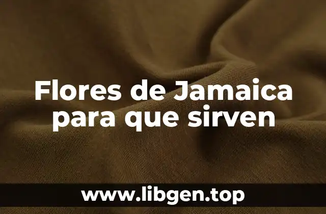 Flores de Jamaica para que sirven