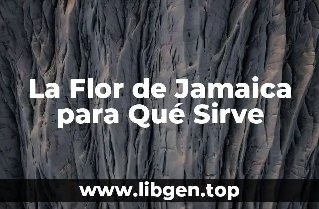 La Flor de Jamaica para Qué Sirve
