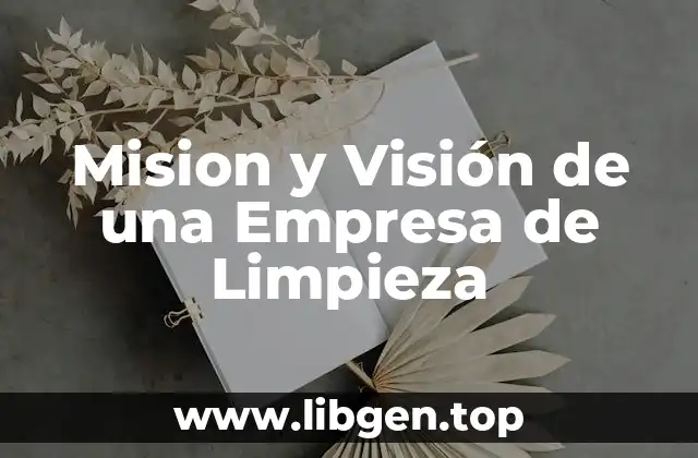 Mision y Visión de una Empresa de Limpieza
