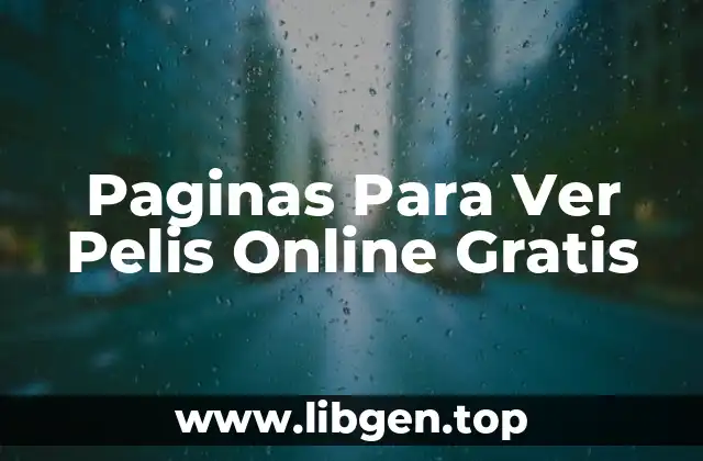 Paginas Para Ver Pelis Online Gratis