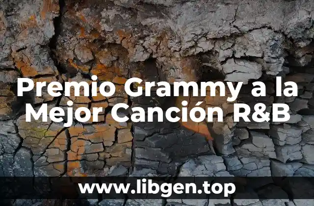Premio Grammy a la Mejor Canción R&B