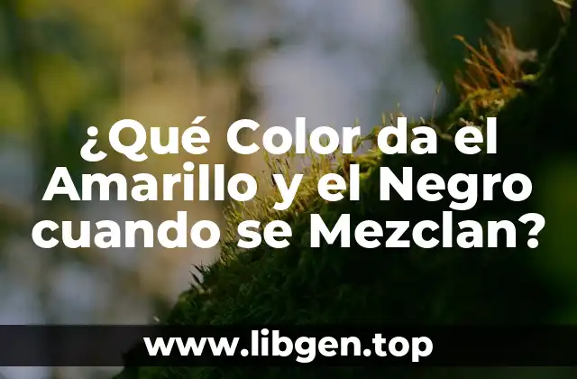 ¿Qué Color da el Amarillo y el Negro cuando se Mezclan?