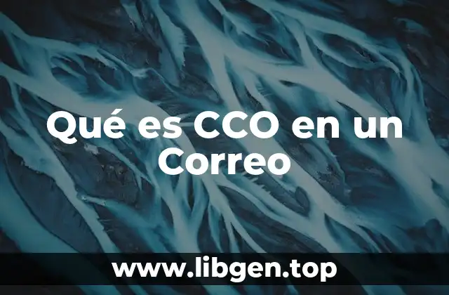 Qué es CCO en un Correo