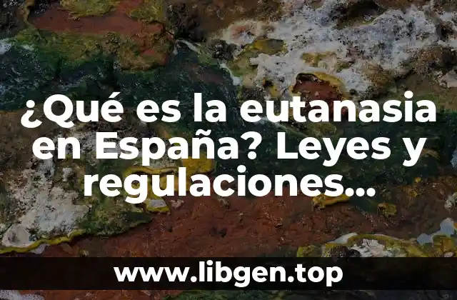 ¿Qué es la eutanasia en España? Leyes y regulaciones actualizadas