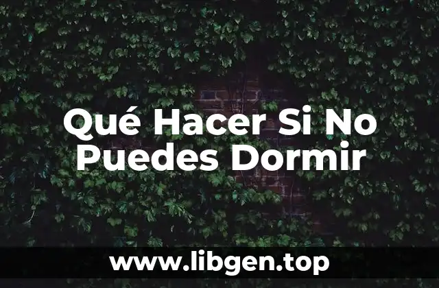 Causas Comunes de la Insomnio