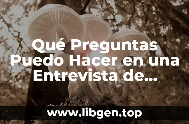 Qué Preguntas Puedo Hacer en una Entrevista de Trabajo