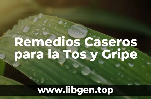 Remedios Caseros para la Tos y Gripe
