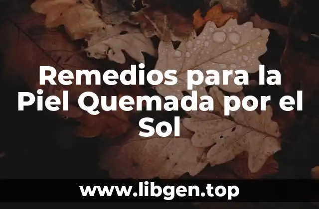 Causas de la Piel Quemada por el Sol