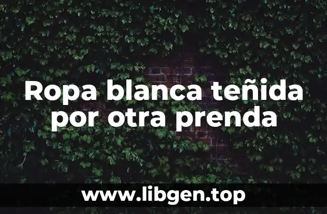 ¿Por qué la ropa blanca se tiñe al lavar con otras prendas?