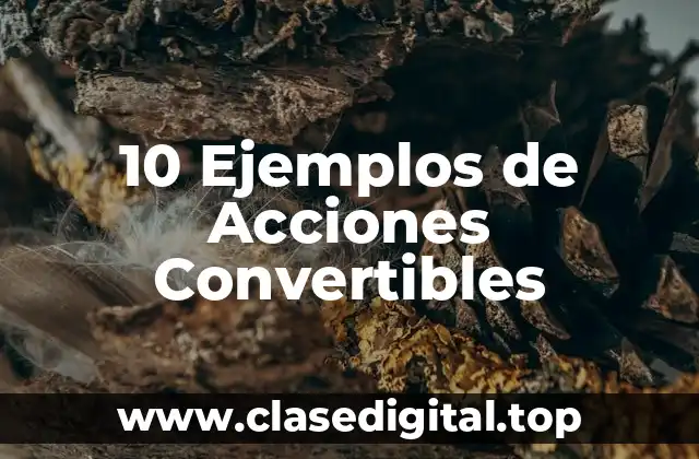 10 Ejemplos de Acciones Convertibles