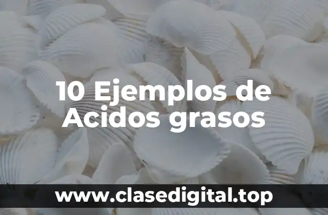 10 Ejemplos de Acidos grasos