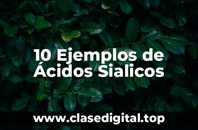 10 Ejemplos de Ácidos Sialicos