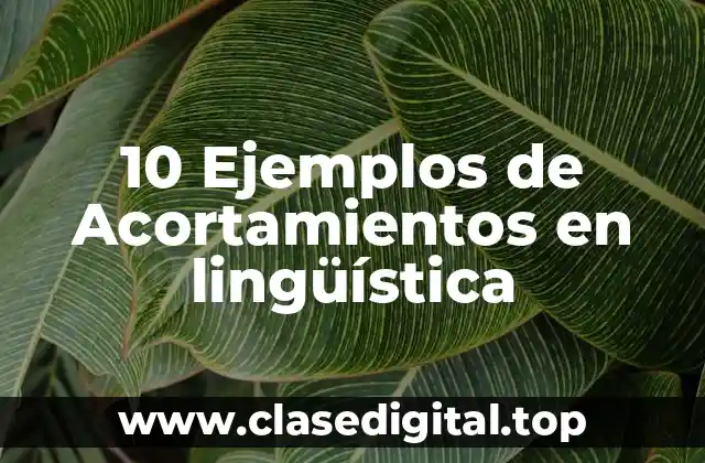 10 Ejemplos de Acortamientos en lingüística