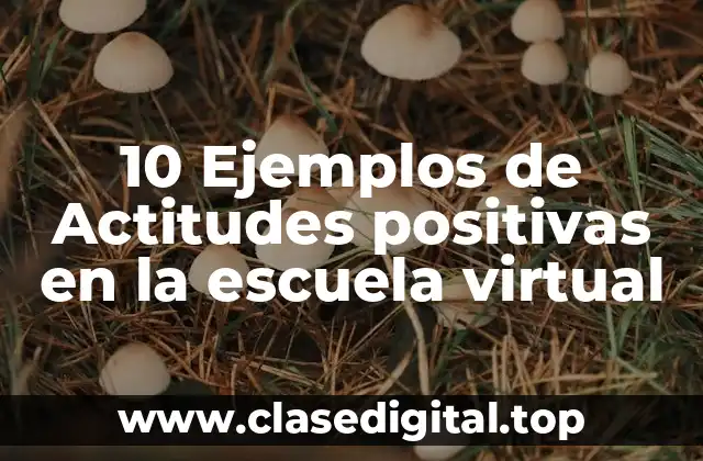 10 Ejemplos de Actitudes positivas en la escuela virtual