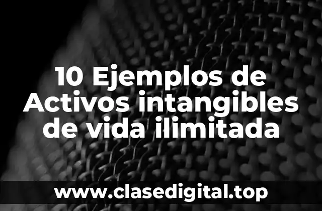 10 Ejemplos de Activos intangibles de vida ilimitada