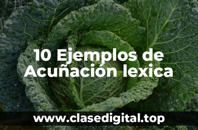 10 Ejemplos de Acuñación lexica
