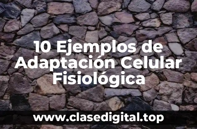 10 Ejemplos de Adaptación Celular Fisiológica