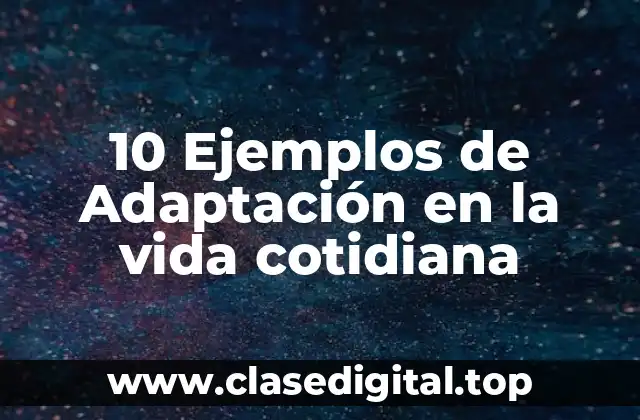 10 Ejemplos de Adaptación en la vida cotidiana