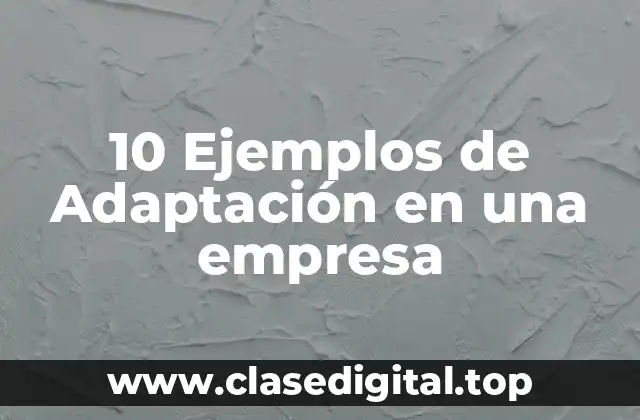 10 Ejemplos de Adaptación en una empresa