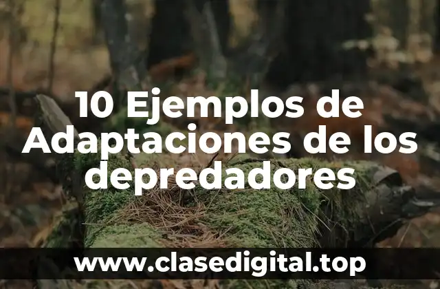10 Ejemplos de Adaptaciones de los depredadores