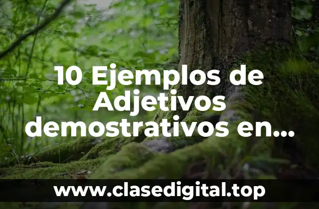 Ejemplos de adjetivos demostrativos en inglés para niños