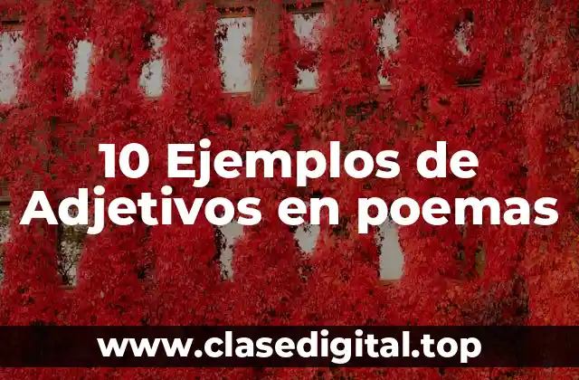 10 Ejemplos de Adjetivos en poemas