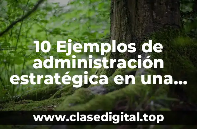 10 Ejemplos de administración estratégica en una empresa en Tlaxcala