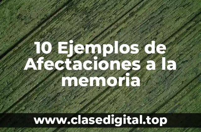10 Ejemplos de Afectaciones a la memoria
