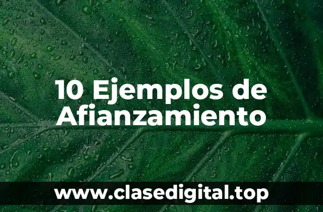 10 Ejemplos de Afianzamiento