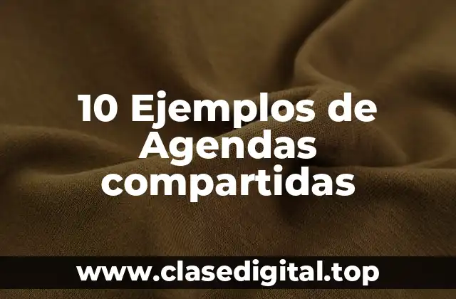 Ejemplos de Agendas Compartidas