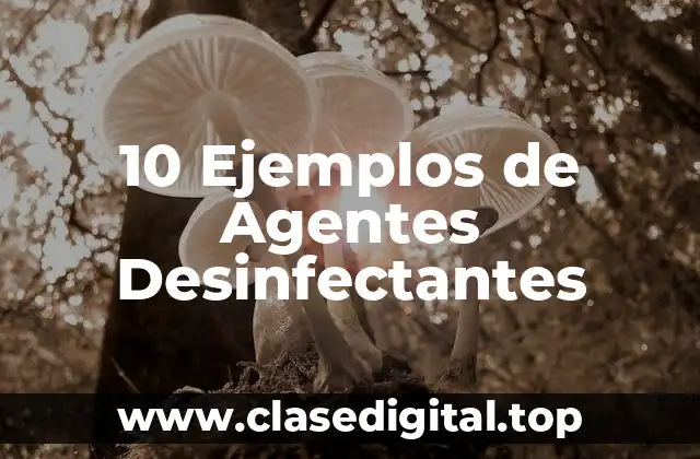 10 Ejemplos de Agentes Desinfectantes