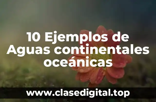 10 Ejemplos de Aguas continentales oceánicas