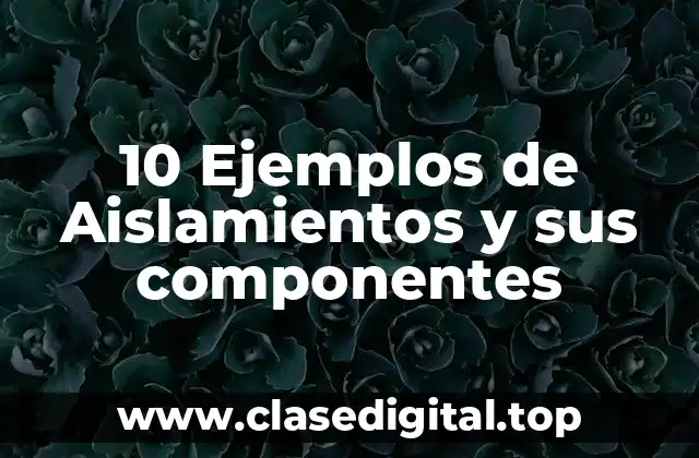 10 Ejemplos de Aislamientos y sus componentes