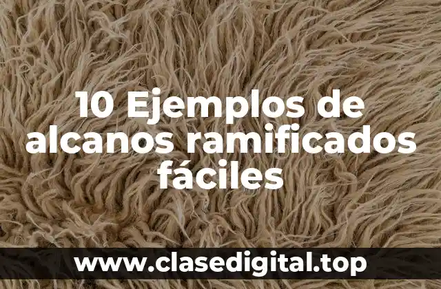 10 Ejemplos de alcanos ramificados fáciles