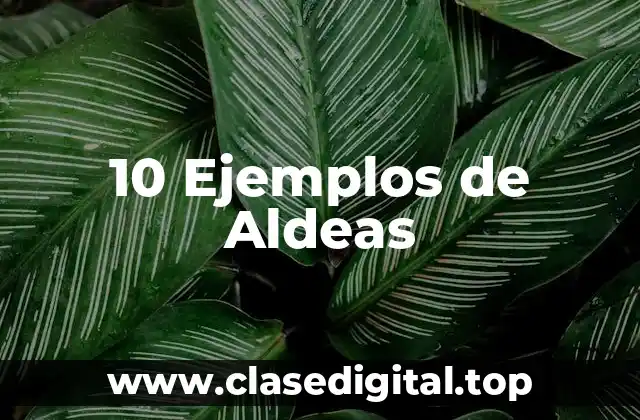 10 Ejemplos de Aldeas