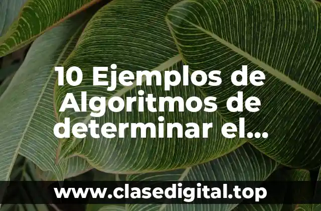 10 Ejemplos de Algoritmos de determinar el número mayor