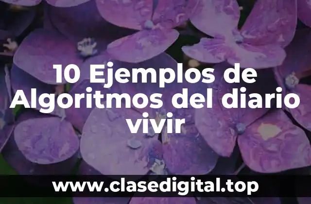 10 Ejemplos de Algoritmos del diario vivir