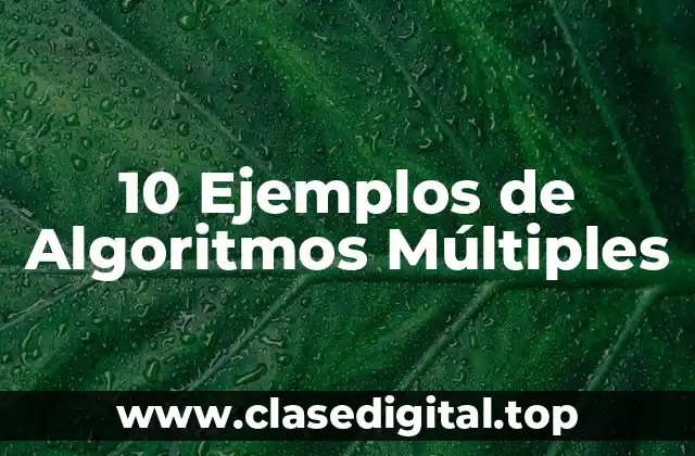10 Ejemplos de Algoritmos Múltiples