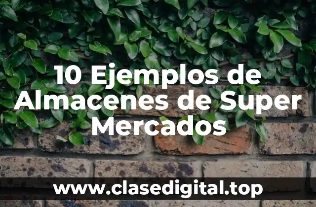 10 Ejemplos de Almacenes de Super Mercados