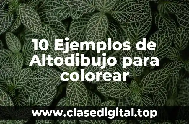 10 Ejemplos de Altodibujo para colorear