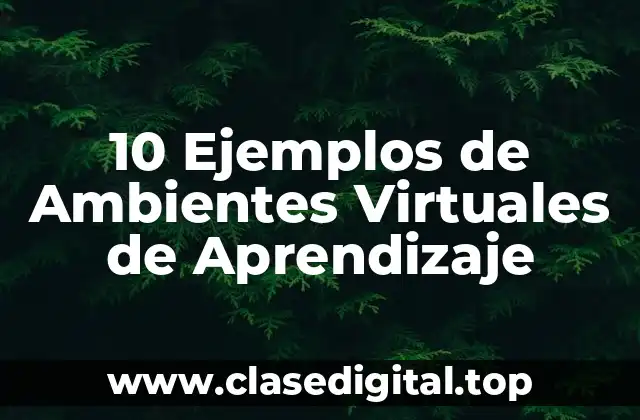 10 Ejemplos de Ambientes Virtuales de Aprendizaje