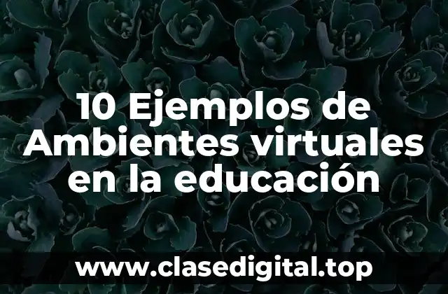 10 Ejemplos de Ambientes virtuales en la educación