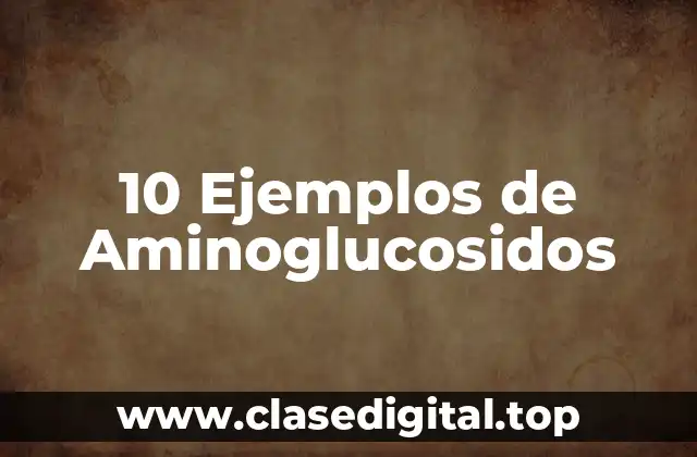 10 Ejemplos de Aminoglucosidos