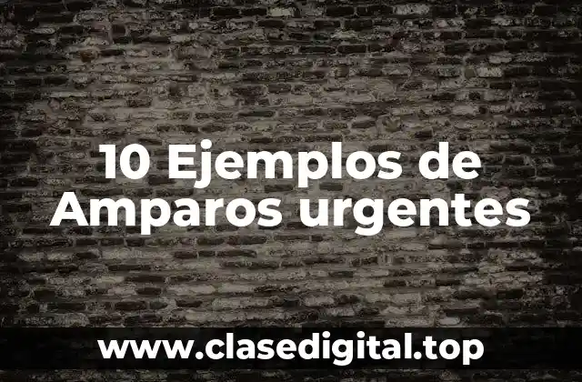 10 Ejemplos de Amparos urgentes