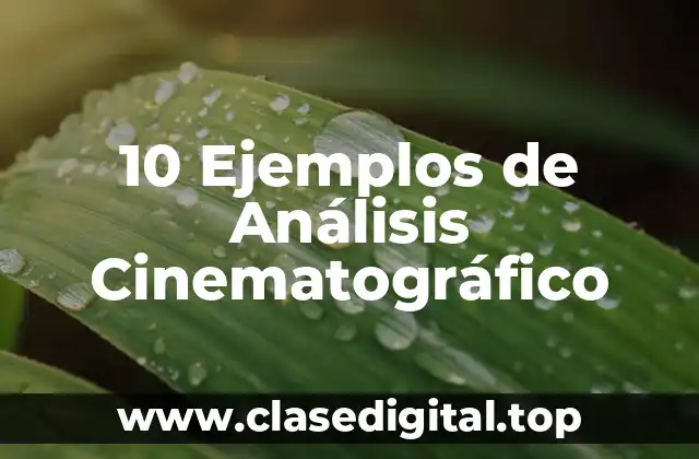 10 Ejemplos de Análisis Cinematográfico
