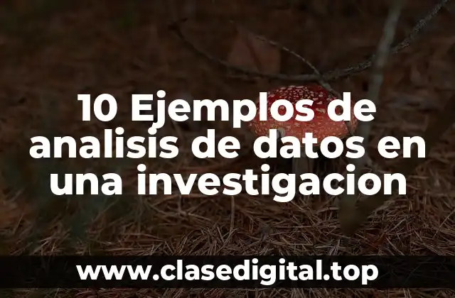 10 Ejemplos de analisis de datos en una investigacion